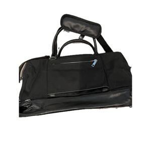 IBFun Black Canvas Faux Leather Tote Bag  20"x12"x10"